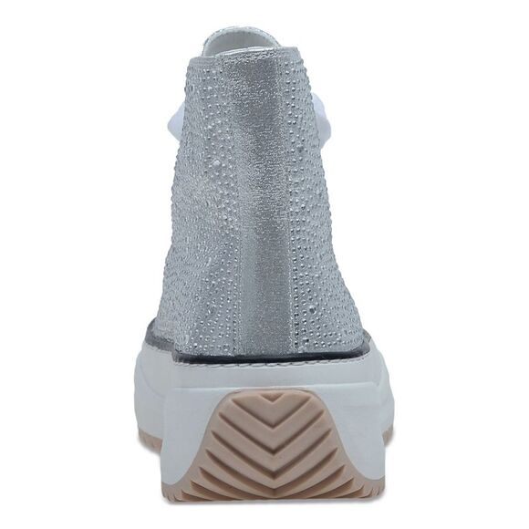 WILD PAIR Womens Silver Treaded Hopefullf Cap Toe Platform Sneakers Shoes 5.5 M - Picture 2 of 4